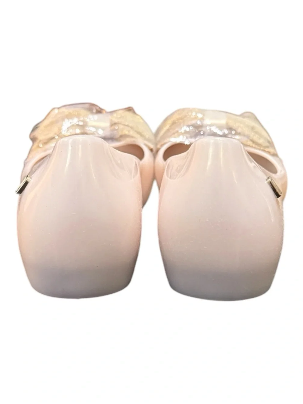 Melissa Mini Ultragirl Sweet Bow Flats Girls Size 13 Pearl Blush/Champagne | NIB